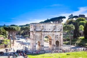 THE COLOSSEUM AND THE ARCH OF CONSTANTINE